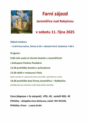 Farní zájezd do Jaroměřic