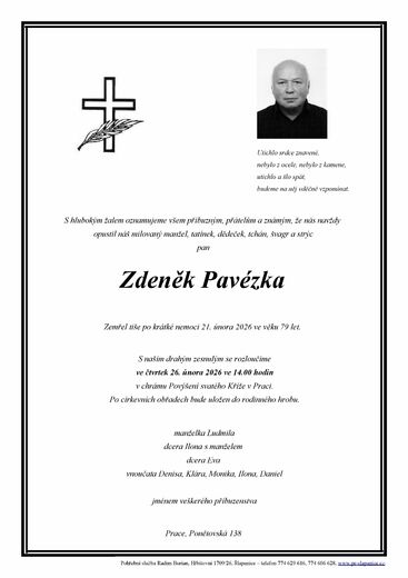 Rozloučení s panem Zdeňkem Pavézkou