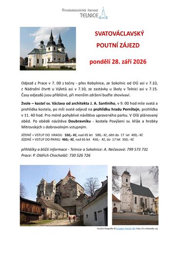 Pozvánka - Svatováclavský poutní zájezd